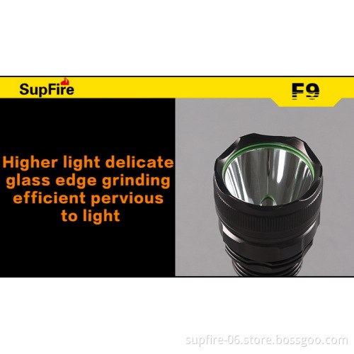 SupFire Multi-function alloy aluminum Best super bright 1100 lumen led flashlight